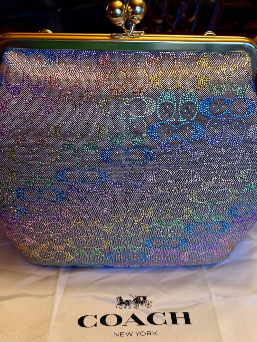 COACH Rainbow kisslock 30 Frame Tote - Multicolor - Picture 2 of 6
